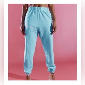 Boys Lie Blue Joggers with Pink Logo nwt size small